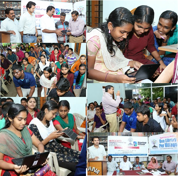 Modern self-learning center with diverse people