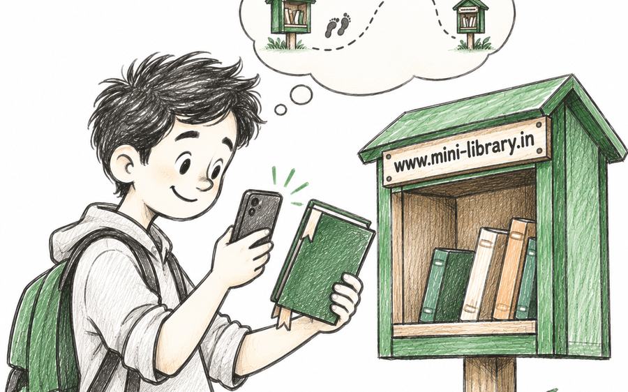 A reader checking a book's code on a phone